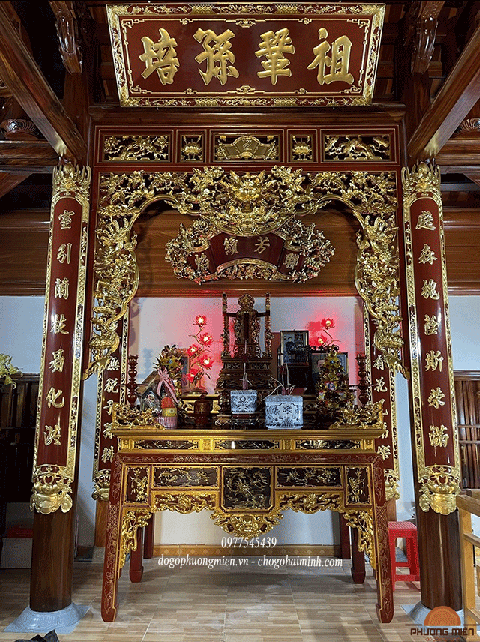 Cách treo cuốn thư câu đối tại nhà thờ họ đẹp thẩm mỹ, phong thuỷ.