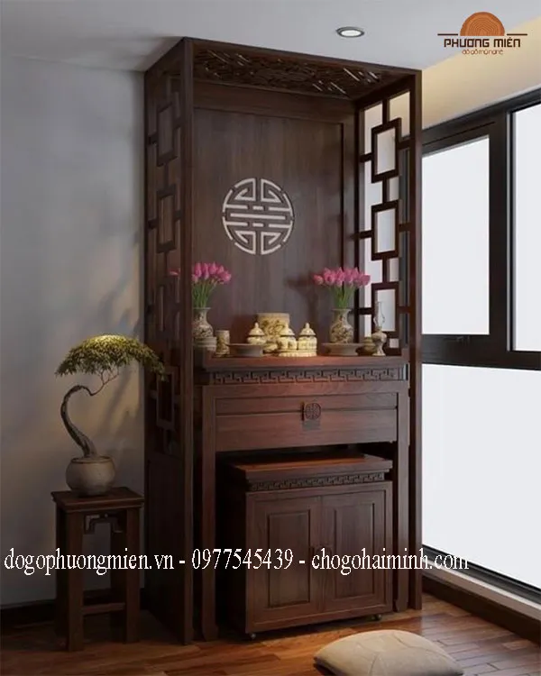 Hoàn thiện mẫu bàn thờ đơn giản tại Nam Định đẹp.