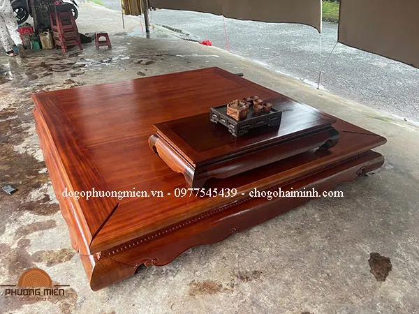 mẫu sập hầu đồng trơn gỗ gụ