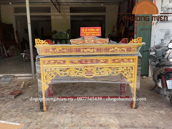 bàn thờ như ý thủng sơn thếp vàng.