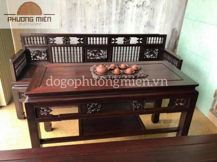 trường kỷ con tiện gỗ gụ đẹp