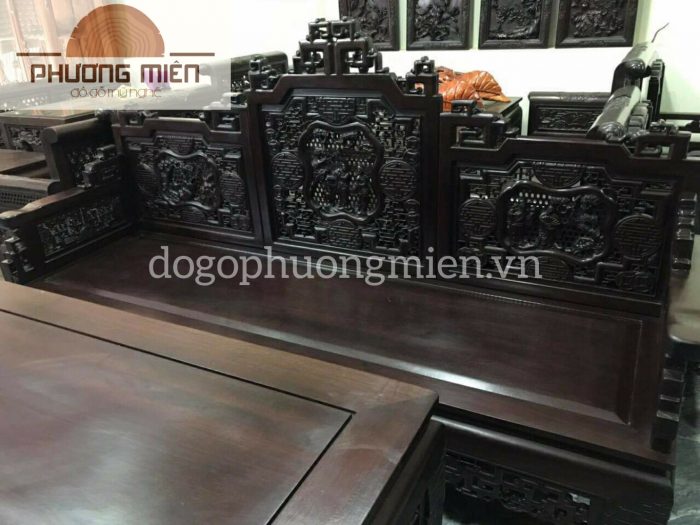 bộ trường kỷ cổ đồ huế tích tổ ong gỗ gụ