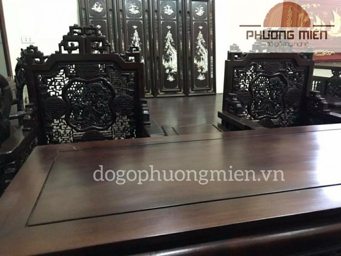 bộ trường kỷ cổ đồ huế tích tổ ong gỗ gụ