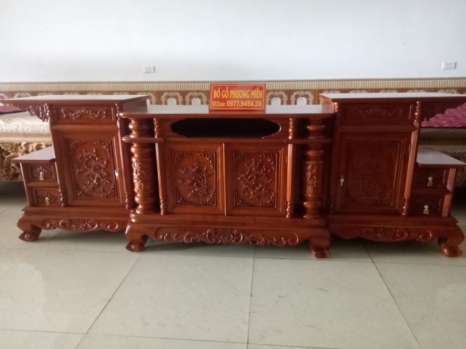 kệ tivi cân thấp gỗ hương đá