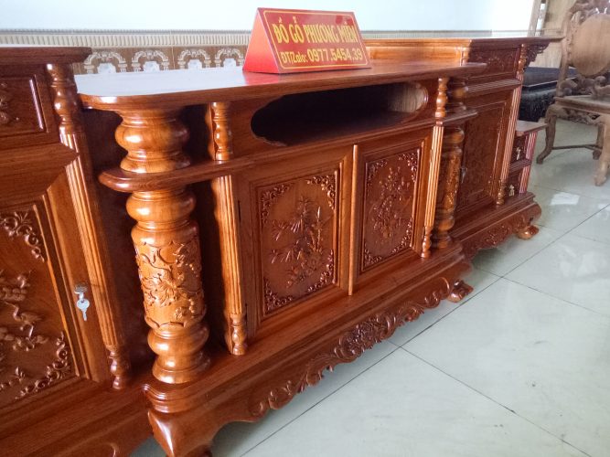 kệ tivi cân thấp gỗ hương đá