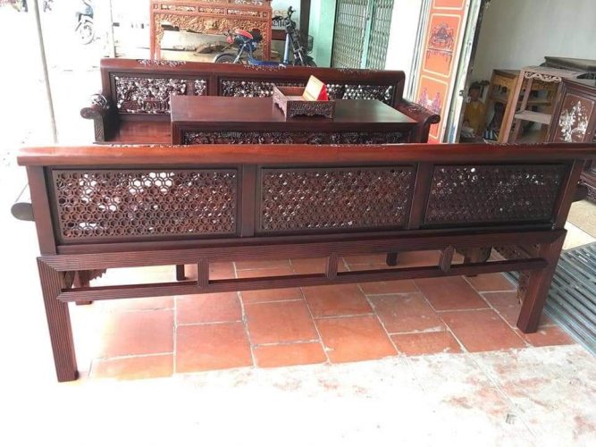 Trường kỷ vai lật gỗ gụ