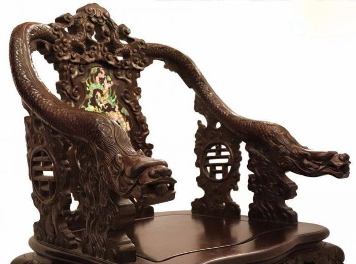 bộ trường kỉ gỗ gụ đục rồng