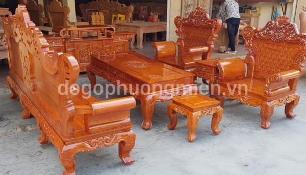 bàn ghế hoàng gia gỗ hương đá đẹp