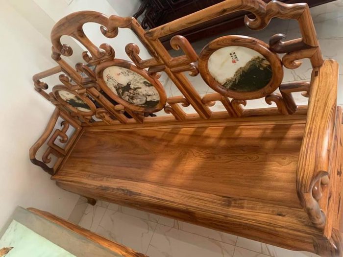 Bộ bàn ghế móc mỏ gỗ gụ ta Quảng Bình