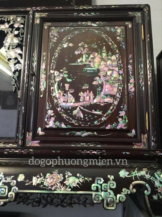 tủ chè liên chi gỗ gụ ta