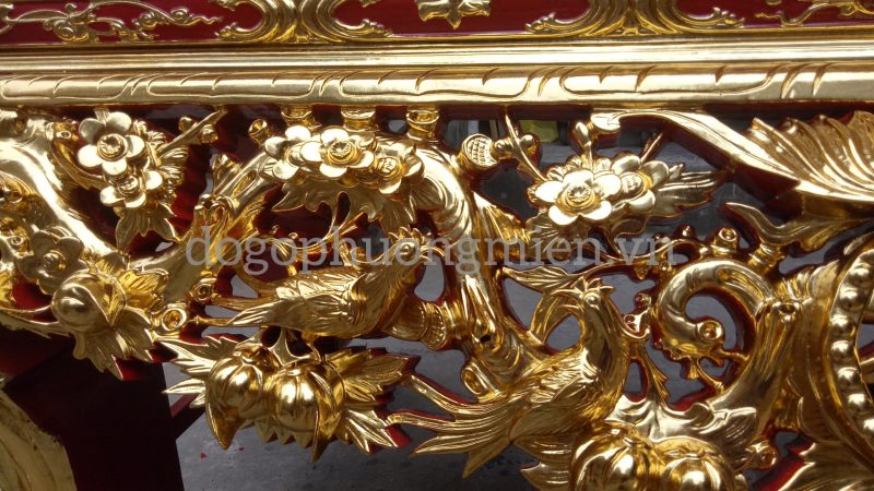 Sập thờ gỗ mít thiếp vàng giá bao nhiêu