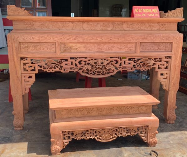 bàn thờ dơi gỗ hương đá đẹp