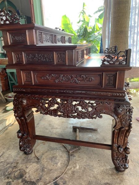 Sập thờ tam cấp gỗ gụ