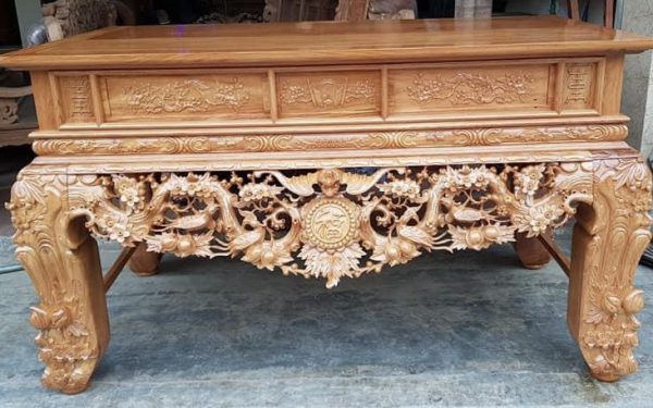 Sập thờ mai điểu gỗ gõ đỏ.