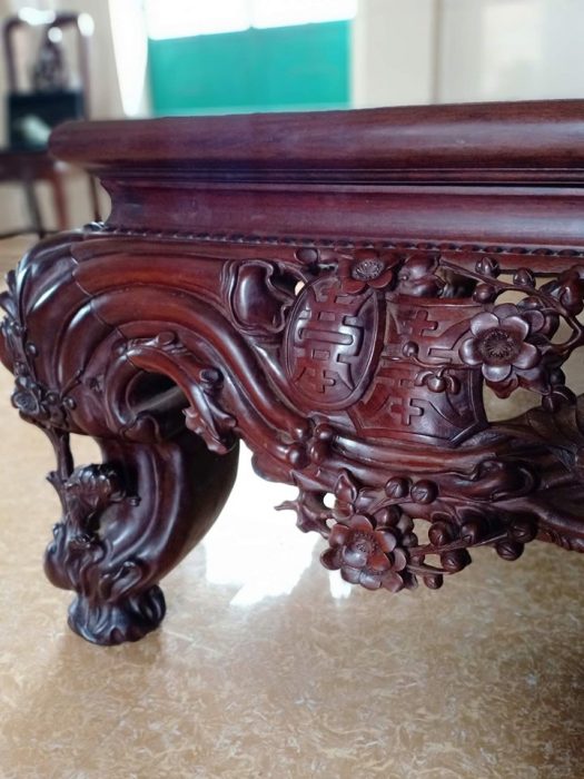 Sập mai sáu thọ cổ gỗ gụ