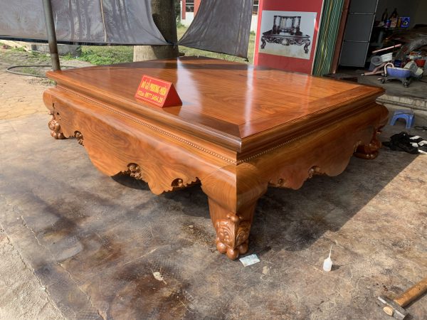 Sập trơn gox cẩm vàng 1m8 x 2m2 đẹp