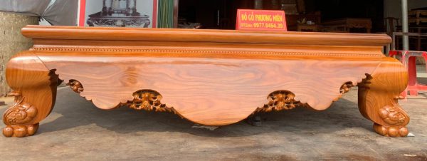 Sập trơn gỗ cẩm vàng cổ liền đẹp