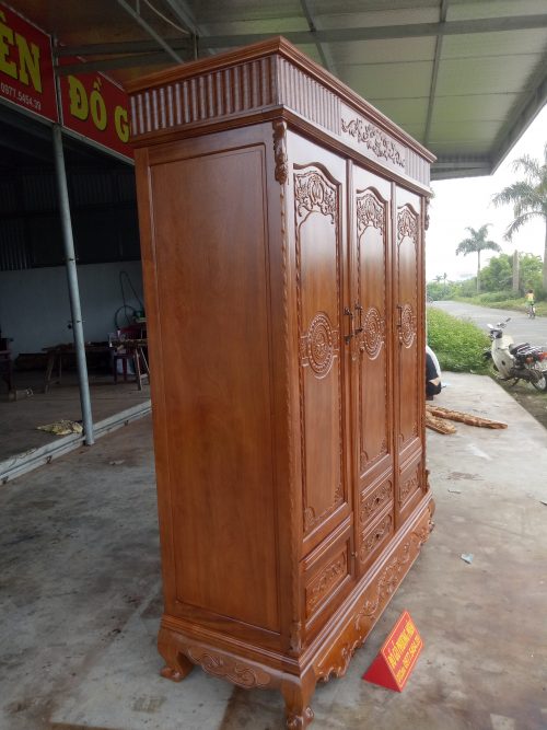 tủ áo ba buồng gỗ lim