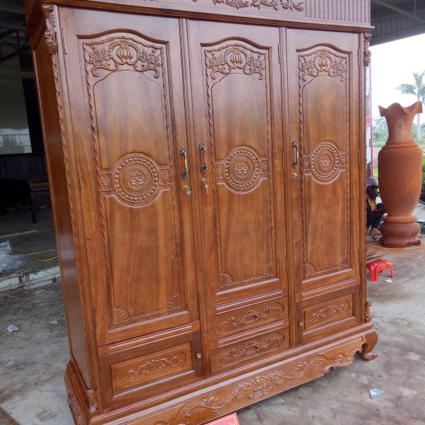 tủ áo ba buồng gỗ lim