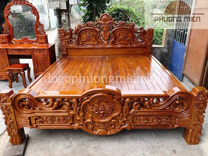 Mầu giường ngủ hiện đại gỗ gõ đỏ đẹp nhất hiện nay