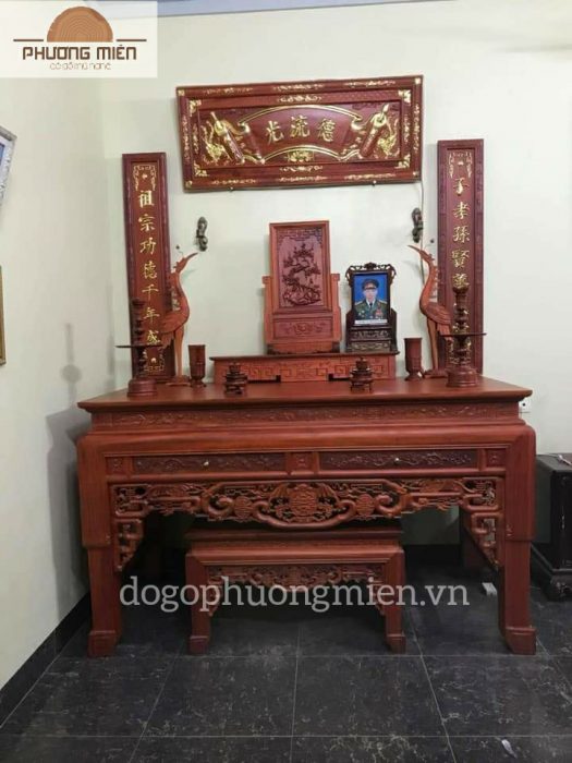 mẫu bàn thờ gỗ mít đẹp