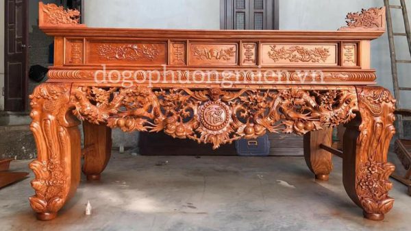 sập thờ gỗ gụ chạm mai thọ
