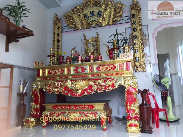 Mẫu bàn htowf gia tiên gỗ mít đẹp