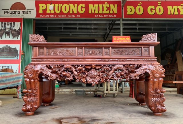 Sập thờ mai đứng gỗ tự nhiên
