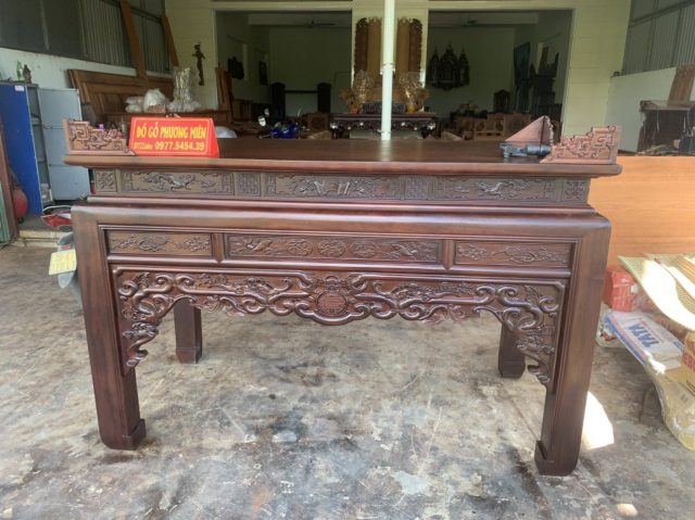 bàn thờ gia tiên gỗ gụ tự nhiên