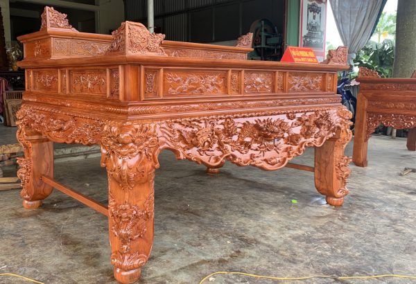 Bàn thờ tứ linh gỗ hương đá đẹp.