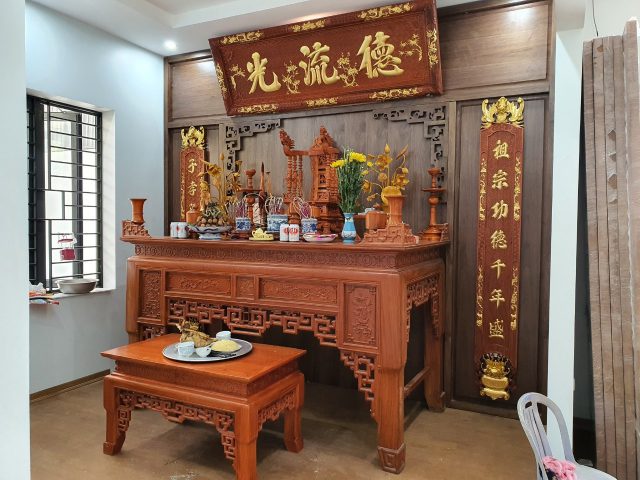 bàn thờ gỗ đơn giản đẹp