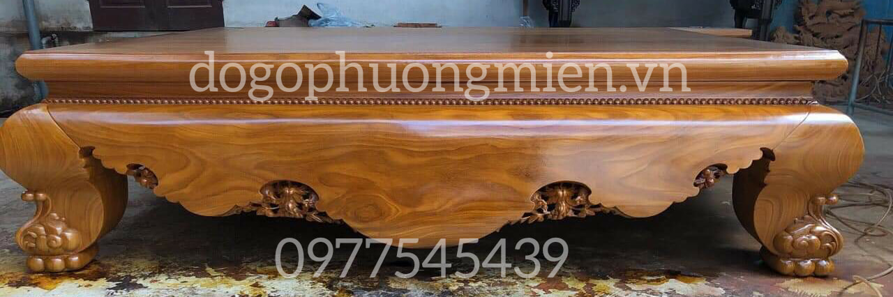 sập trơn gỗ cẩm vàng đẹp chuẩn