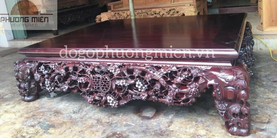 Bộ sập thập điểu quần mai gỗ gụ đẹp