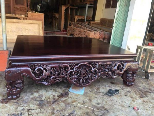 Mẫu sập ngũ phúc gỗ gụ