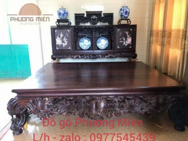 Sập mai 6 thọ gỗ gụ kiểu lối cổ