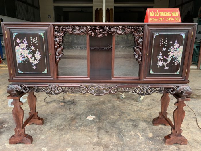 Mẫu sập gụ tủ chè gỗ gụ mật đẹp