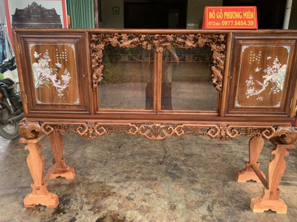 Mẫu sập gụ tủ chè gỗ gụ ta Quảng Bình đẹp