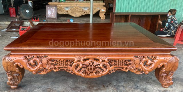 sập ngũ phúc cổ gỗ gụ đẹp