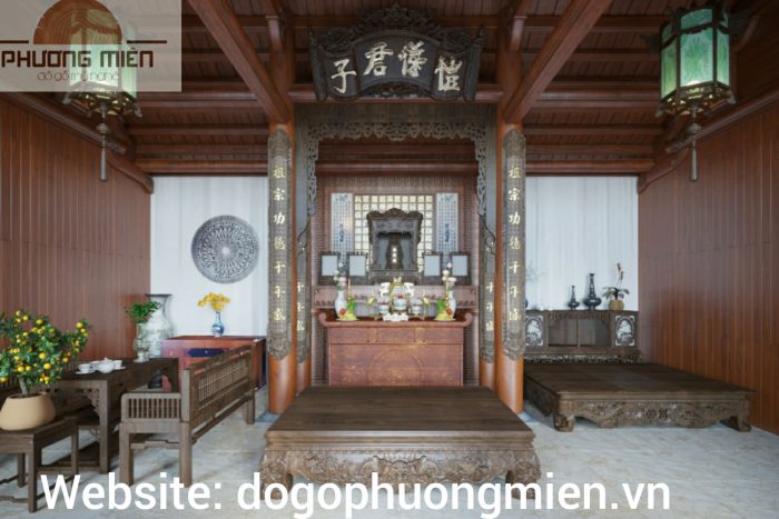 mẫu trang trí sập thờ đẹp