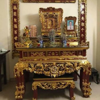 mẫu trang trí sập thờ đẹp