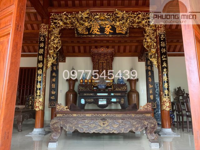 Mẫu thiết kế phòng thờ gỗ đẹp tại Hà Nội