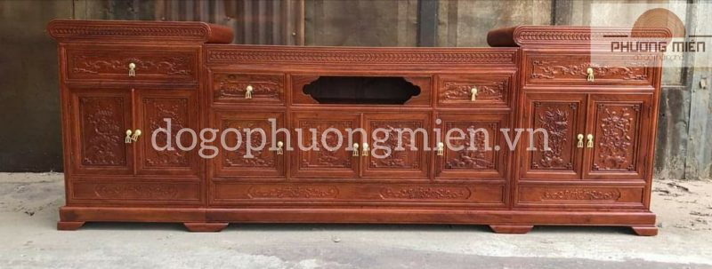 mẫu kệ tivi gỗ hương đẹp