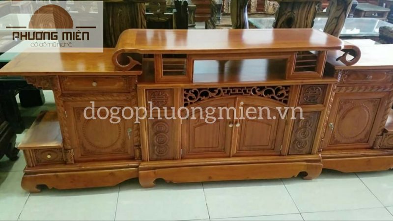 mẫu kệ tivi phẳng gỗ đinh hương đẹp