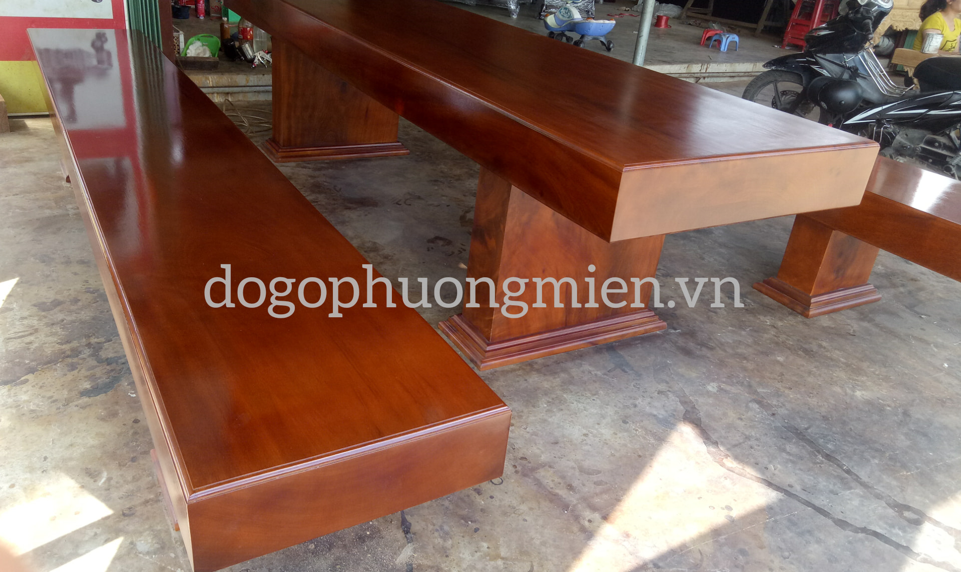 bộ sofa bàn K3 gỗ dâu rừng đẹp