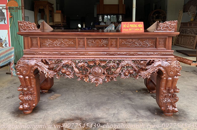 bàn thờ mai điểu gỗ gụ đẹp