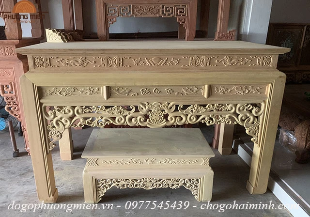 Mẫu bàn thờ truyện gỗ mít đẹp Mẫu bàn thờ truyện gỗ mít đẹp