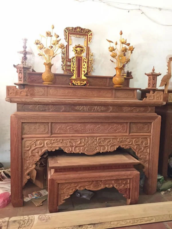 bàn thờ tam cấp gỗ hương