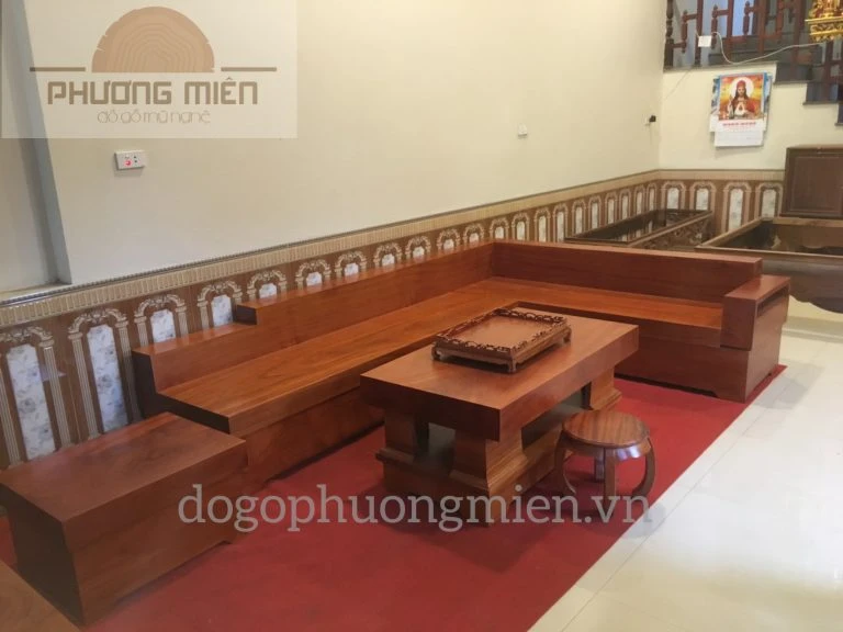 sofa gỗ gõ đỏ