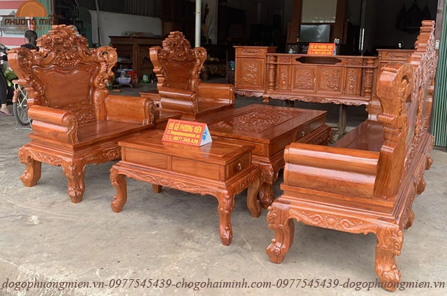 bàn ghế hoàng gia gỗ hương đá