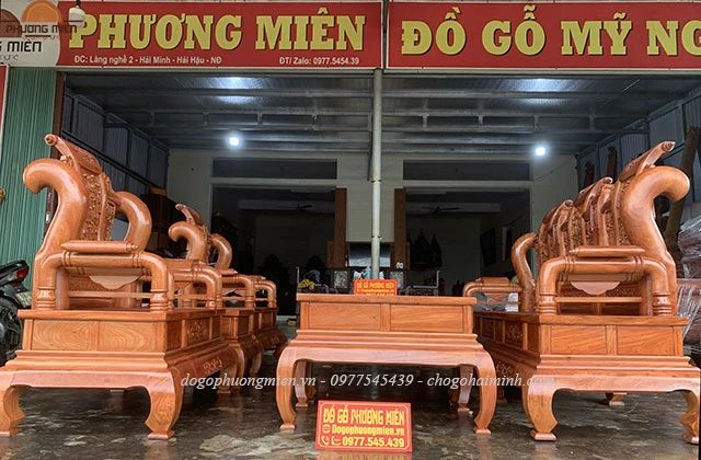 mẫu bàn ghế phòng khách hiện đại tần thuỷ hoàng gỗ hương đá